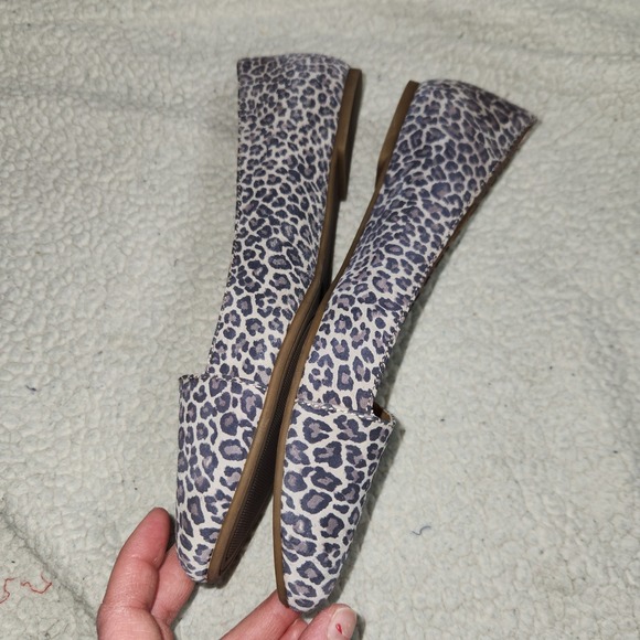 Lucky Brand Leopard Cheetah Print Flats Women Sz 8 M Career Business Chic Preppy - Picture 8 of 8
